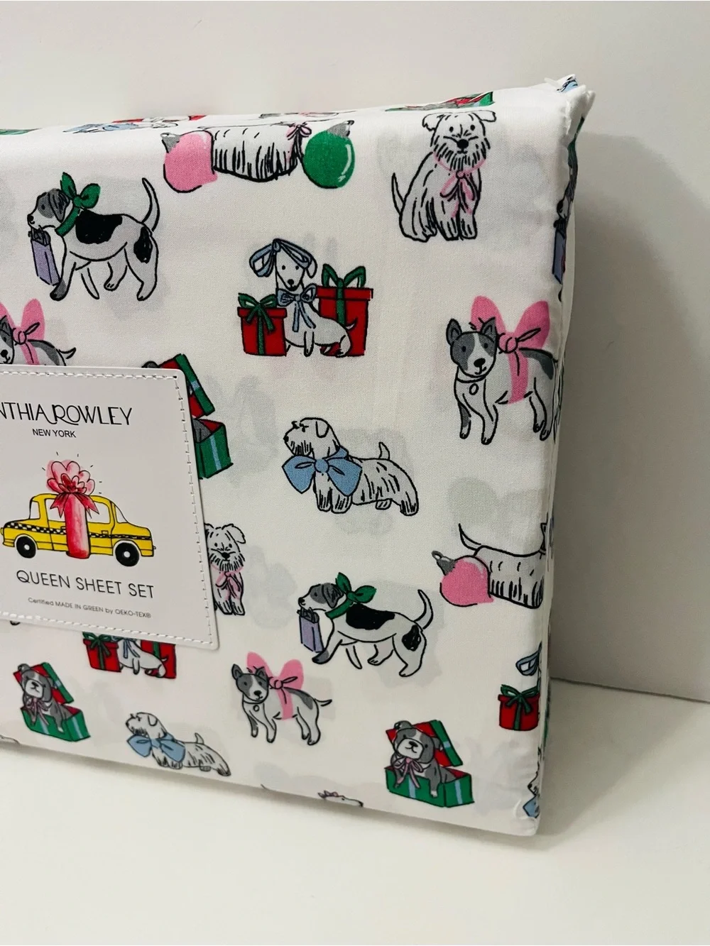Berkshire Peanuts & Cynthia Rowley Lot of 2 Queen Sheet Sets Christmas Valentine